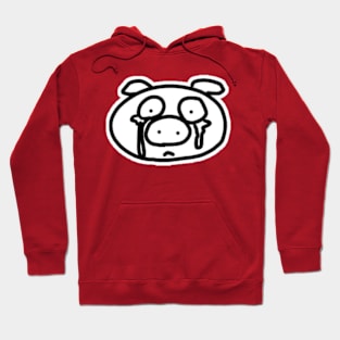 Crying Boo the kawaii pig. Hoodie